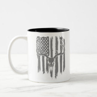 American Hunting Flag Two-Tone Coffee Mug