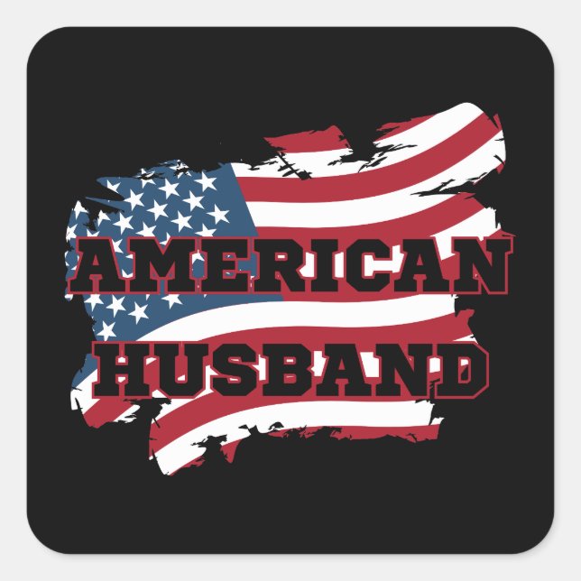 American Husband Square Sticker (Front)