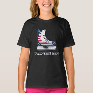 American Ice Hockey Skates T-Shirt
