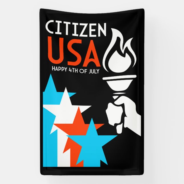 American Independance Day Banner (Vertical)