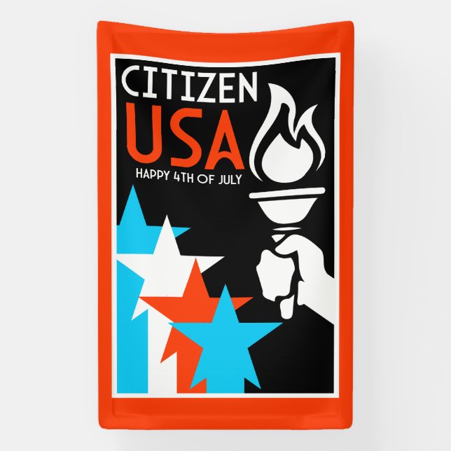 American Independance Day Banner (Vertical)