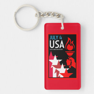 American Independance Day Key Ring