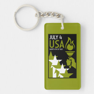 American Independance Day Key Ring