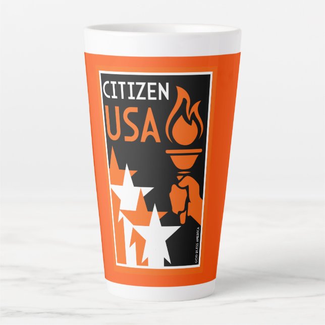 American Independance Day Latte Mug (Front)