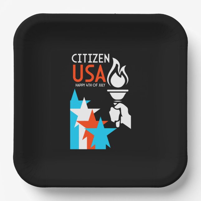 American Independance Day Paper Plate (Front)