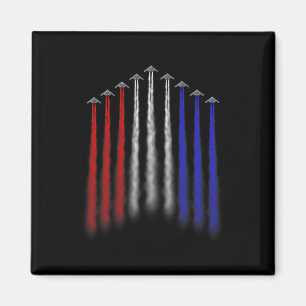 American Independence Bomber Jet Patriotic 4th Of  Magnet