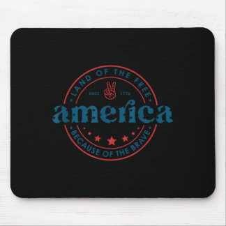 American Independence Day 4th July Land Of The Mouse Pad