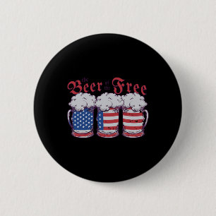 American Independence Day 4th July The Beer Of The 6 Cm Round Badge