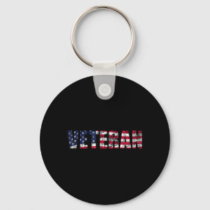American Independence Day 4th July USA Veteran Key Ring