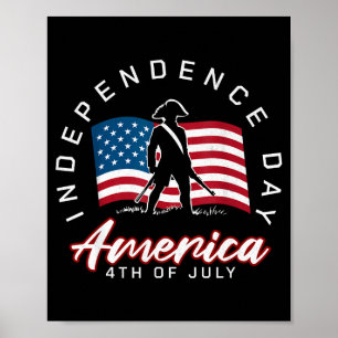 American independence day 4th of july patriotic poster