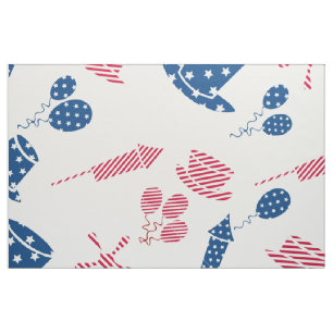 American Independence Day Celebration Symbols Fabric