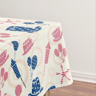 American Independence Day Celebration Symbols Tablecloth