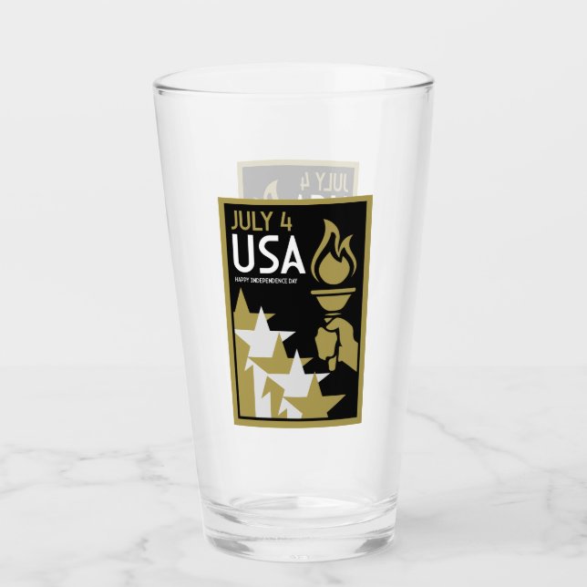 American Independence Day Glass (Front)