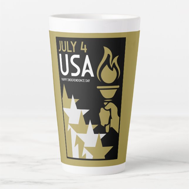 American Independence Day Latte Mug (Front)