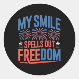American Independence Day Men Women. 4th Of July T Classic Round Sticker