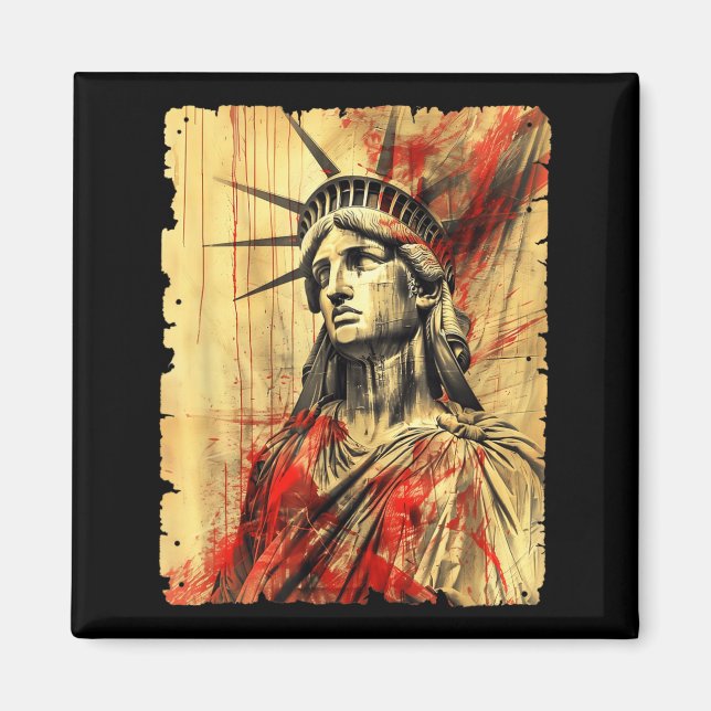 American Independence Day USA Punk Patriotic Magnet (Front)