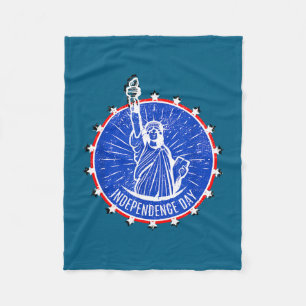 American independence day vintage style fleece blanket