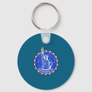 American independence day vintage style key ring