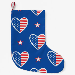 American Independence: Patriotic Vintage Pattern Small Christmas Stocking