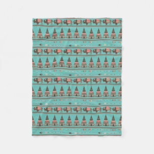 American Indian Cabin Fleece Blanket