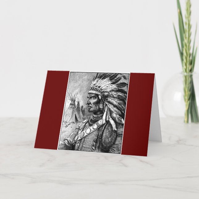American Indian Chief Card (Front)