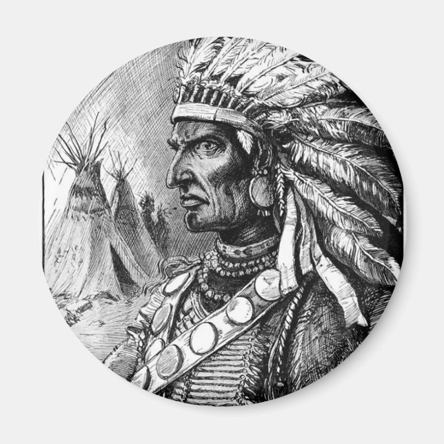 American Indian Chief Magnet (Front)