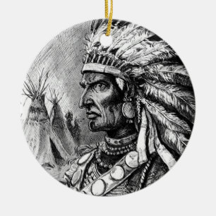American Indian Chief Ornament