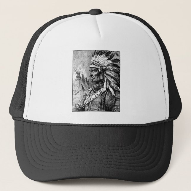 American Indian Chief Trucker Hat (Front)