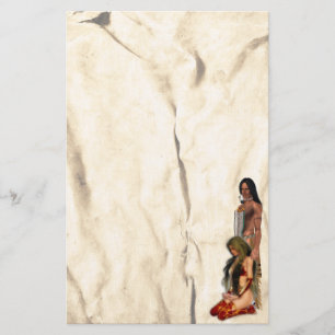 American Indian Couple  Stationery