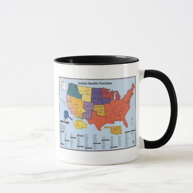 American Indian Health Facilities Map Mug (Right)
