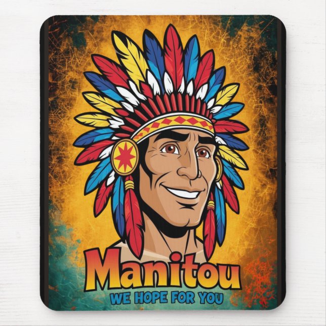 American-Indian lightning colors. Mouse Pad (Front)