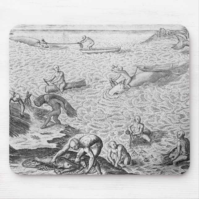 American Indian method of whaling, from an account Mouse Pad (Front)