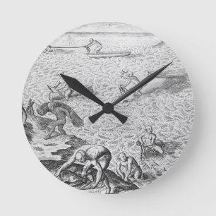 American Indian method of whaling, from an account Round Clock