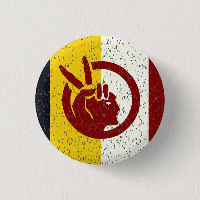 American Indian Movement flag 3 Cm Round Badge (Front)