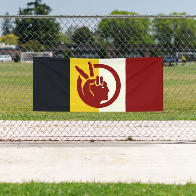 American Indian Movement flag Banner (Insitu)