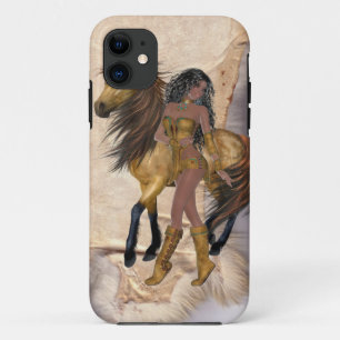 American Indian Princess and Horse iPhone 11 Case