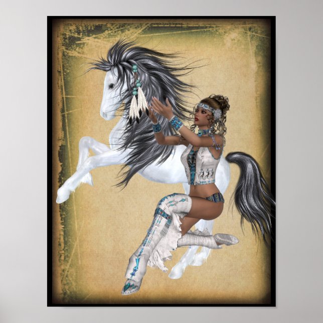 American Indian Princess and Horse Poster (Front)