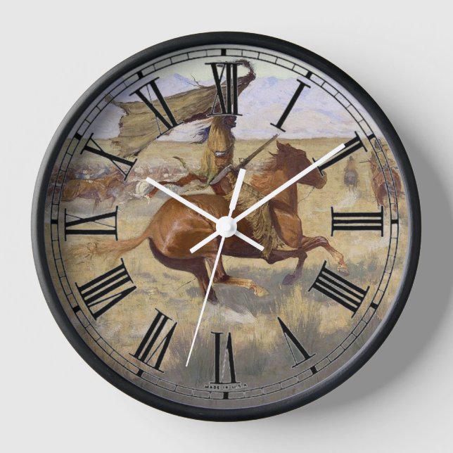 American Indian stampede Clock (Front)