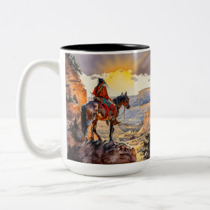 American Indian Two-Tone Coffee Mug