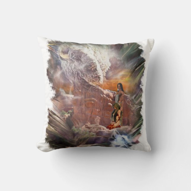 American Indian Wedding Night Vignette Cushion (Front)