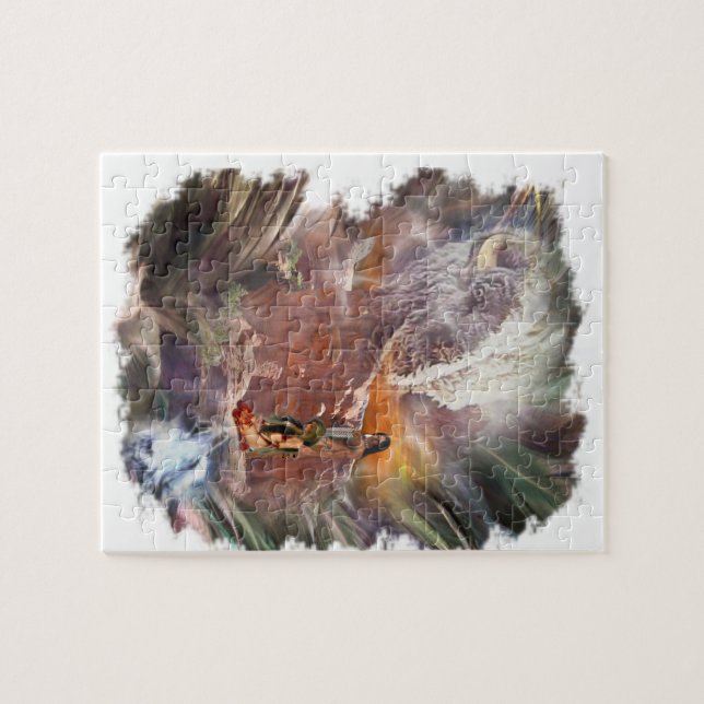 American Indian Wedding Night Vignette Jigsaw Puzzle (Horizontal)