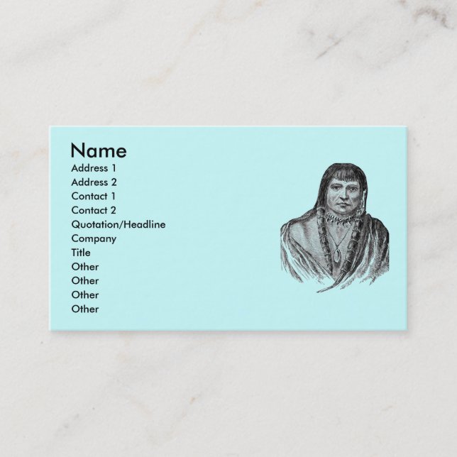 American Indians Business Card (Front)