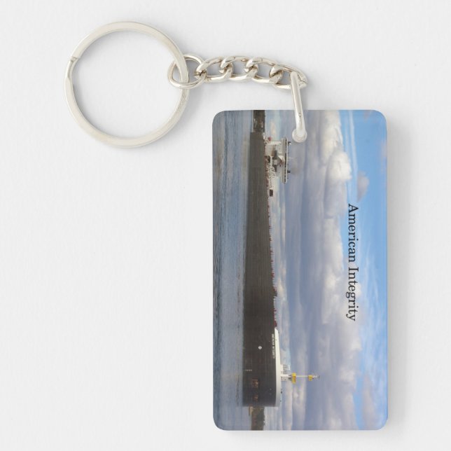 American Integrity rectangle acrylic key chain (Front)