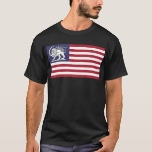 American Iranian Lion and Sun Heritage Flag T-Shirt