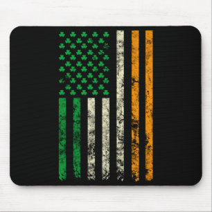American Ireland Flag Shamrock Irish Patricks Day  Mouse Pad