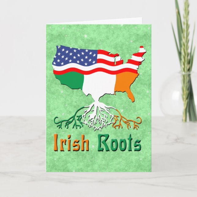 American Irish Roots Greeting Card (Front)