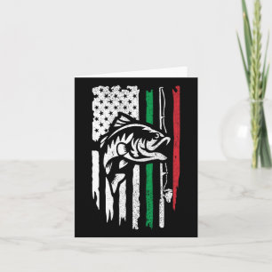 American Italian B Fishing Flag For Fisherman Ital Card