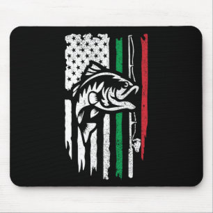 American Italian Byss Fishing Flag For Fisherman I Mouse Pad