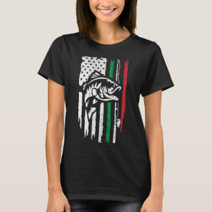 American Italian Byss Fishing Flag For Fisherman I T-Shirt