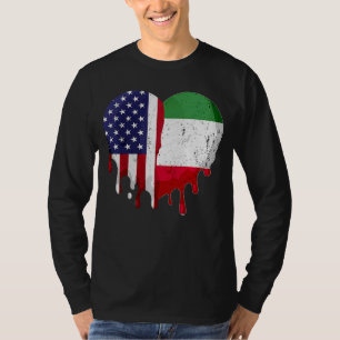 American Italian Heritage Month Italy Flag Heart T-Shirt